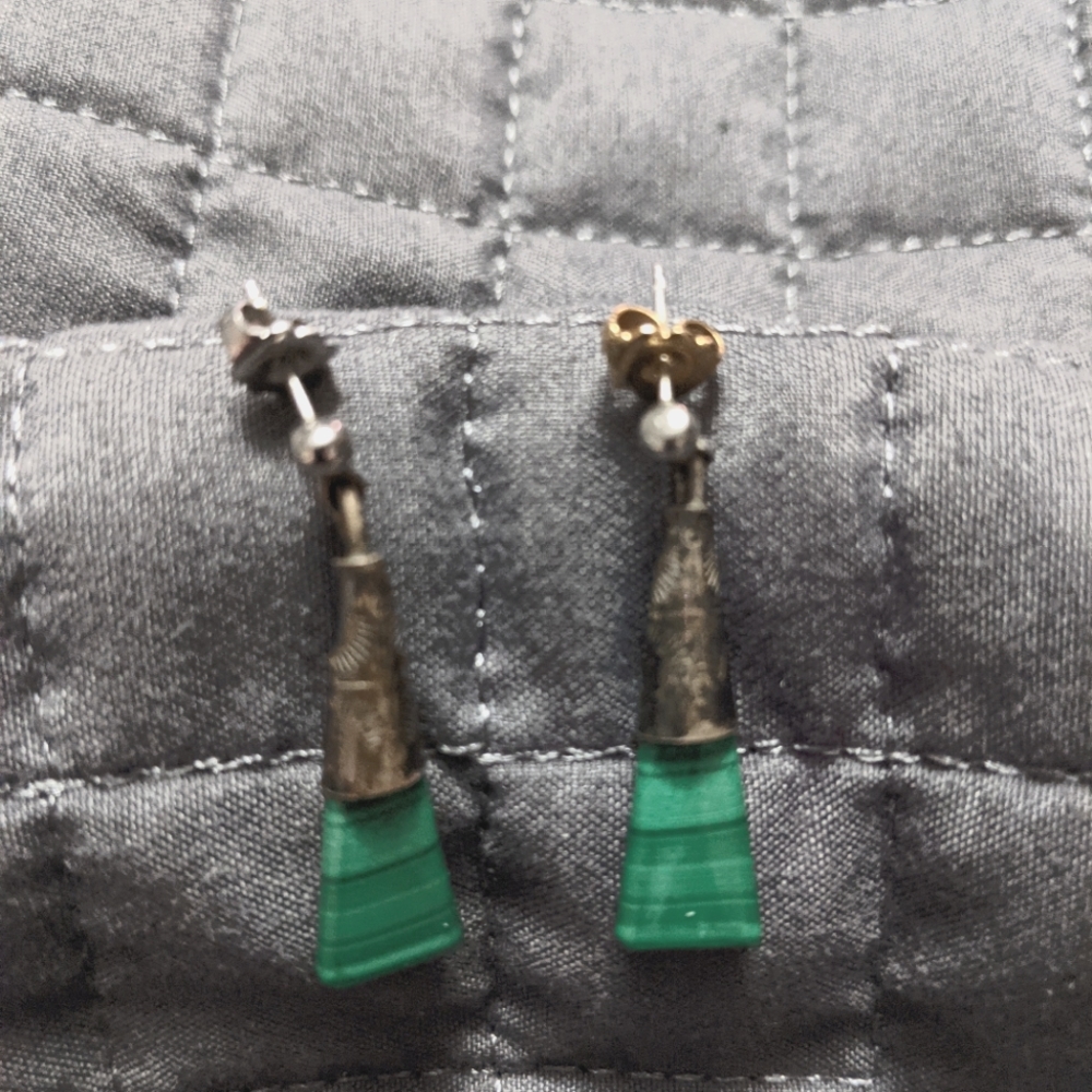 Malachite earrings
